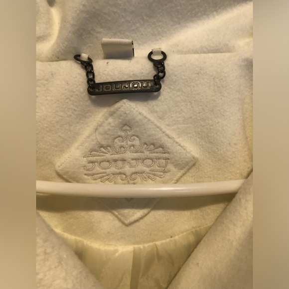 J2 by Jou Jou Women's belted pea coat Ivory Size Medium - Picture 2 of 3